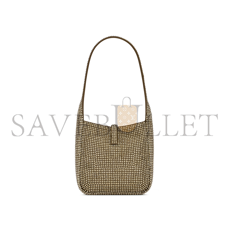 YSL LE 5 À 7 SUPPLE BABY IN SILK SATIN AND CRYSTALS 809464FADSQ2803 (16*15*7cm)